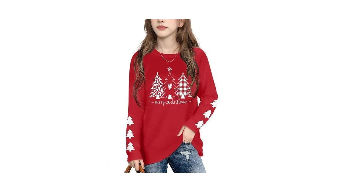 Ithalt Kids Christmas Shirt Boys Girls Merry Christmas Tshirt Xmas
