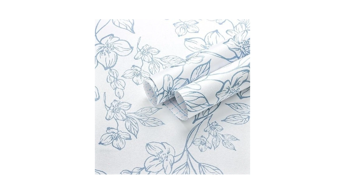 Ismoon Peel And Stick Wallpaper Blue And White Contact Paper
