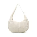 Lytosmoo Nylon Shoulder Bag For Women Small Crescent Puffer Purse