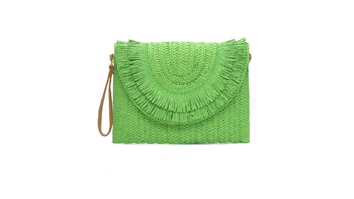 Lytosmoo Summer Straw Clutch Purses For Women Raffia Clutch Woven