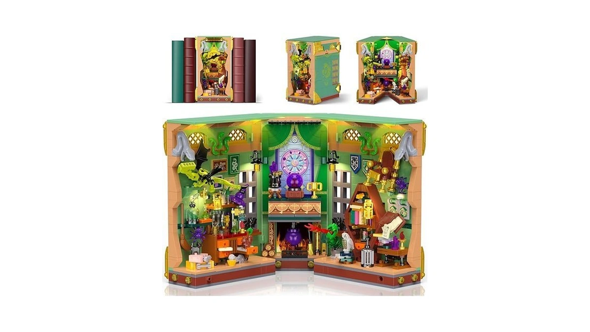 Okkidy Magic Potion Book Nook Building Set With Light, Diy