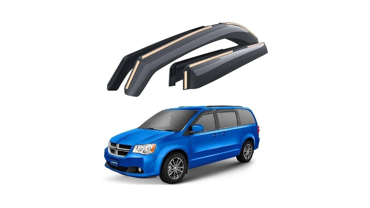 Goodyear Shatterproof In-channel Window Deflectors For Dodge Grand Caravan 2008-2020,