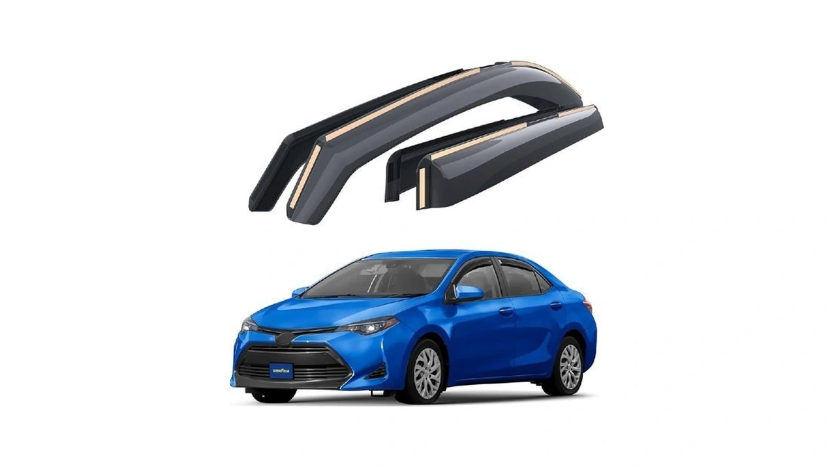 Goodyear Shatterproof In-channel Window Deflectors For Toyota Corolla 2014-2019 Sedan,