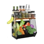 Couwilson Magnetic Shelf For Fridge With Wood Lid - Magnetic