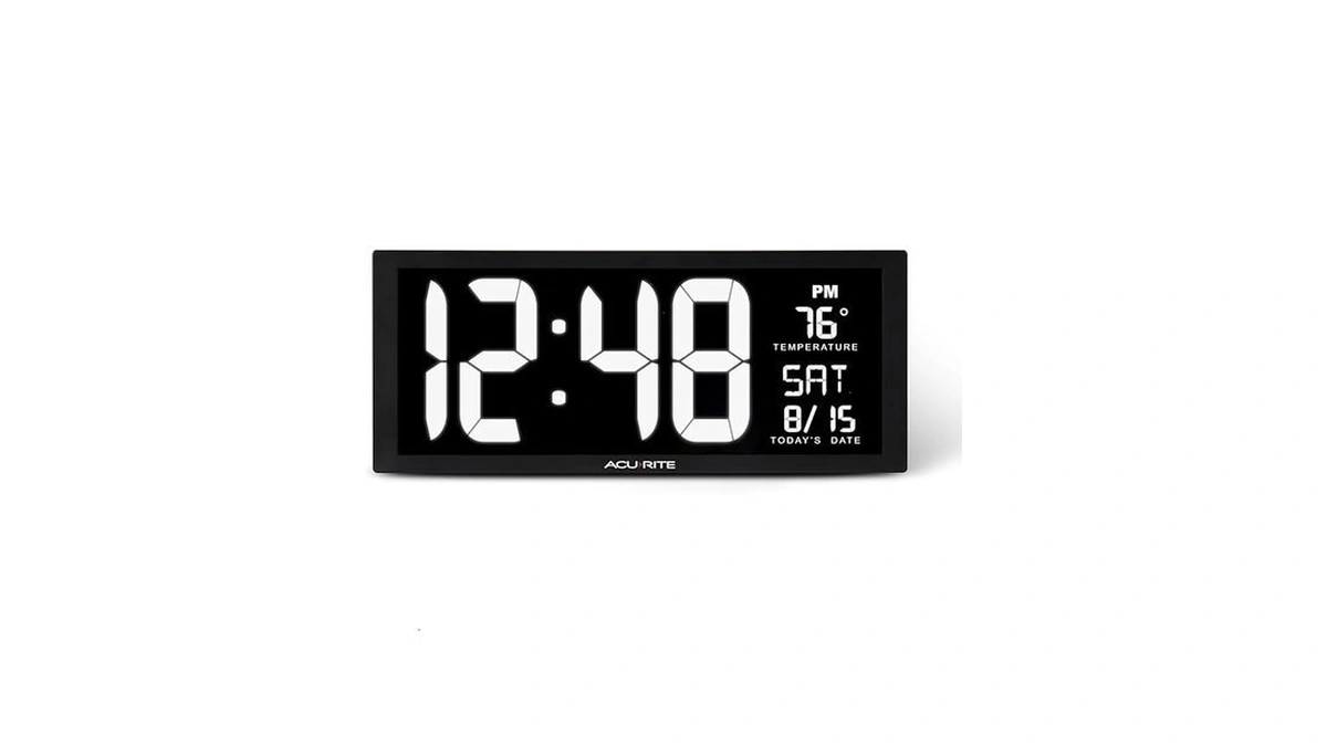 Acurite 75159m 14.5" Large White Led Digital Clock Inch, White