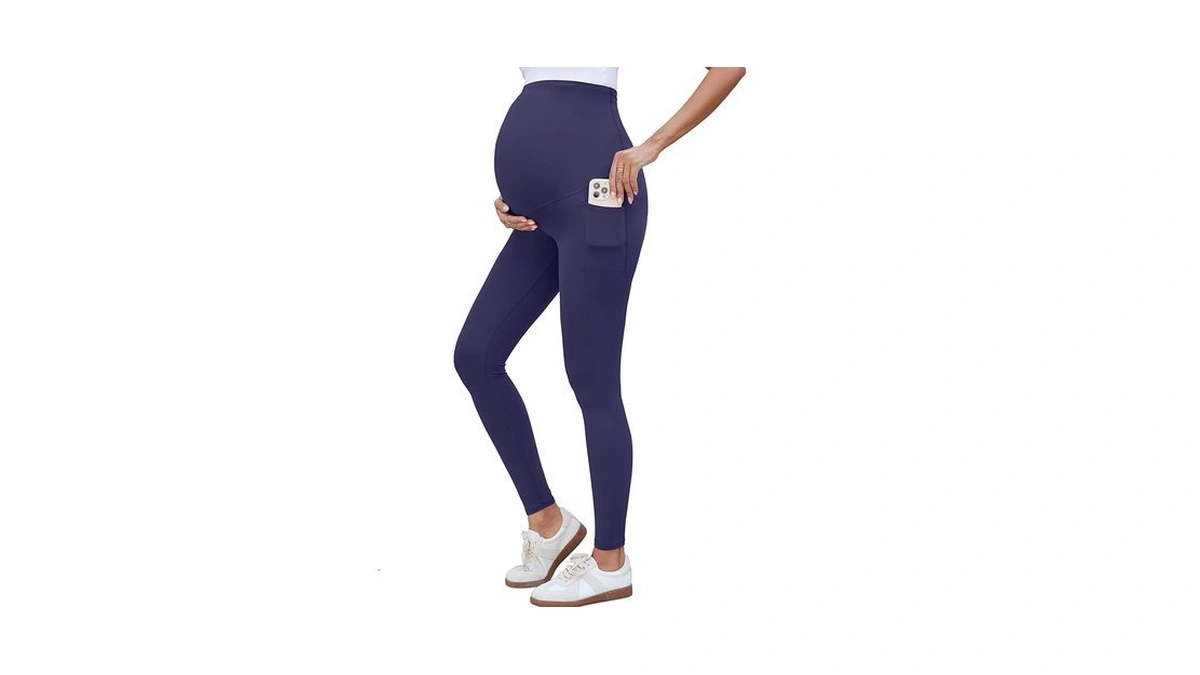 Ouges Womens 2025 Summer Maternity Leggings With Pockets Over The