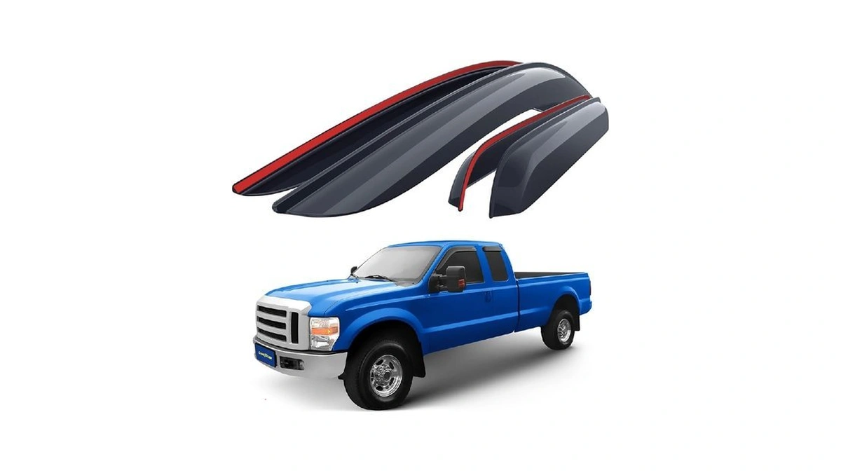 Goodyear Shatterproof Window Deflectors For Trucks Ford F250 F350 Super