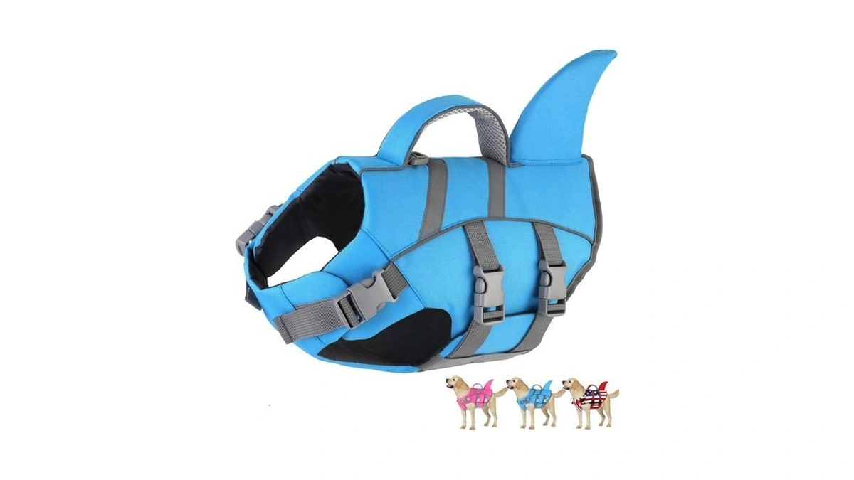 Dogcheer Dog Harness-style Life Jacket Shark, Reflective Dog Life Vest