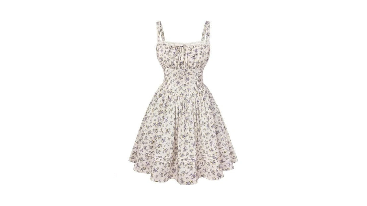 Scarlet Darkness Floral Corset Dress Summer Mini Dresses For Women
