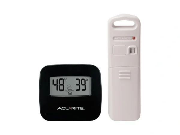 Acurite 02097m Wireless Indoor/outdoor Thermometer With Humidity Sensor , Black