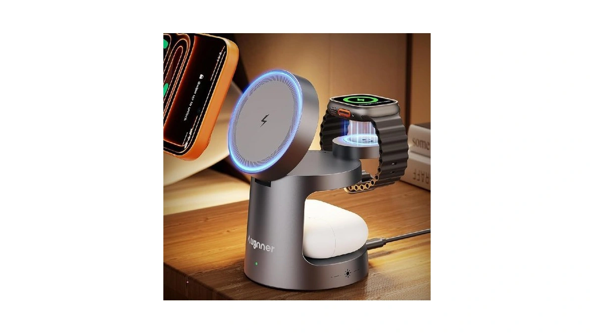 4 In 1 Charging Station Compatible With Magsafe Charger, Foldable