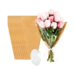 Jarthenaamcs 50pcs Graduation Flower Wrapping Bags Kraft Paper Clear Floral
