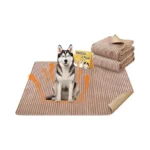 Dog Crate Mat, 2 Pack 34"×52" Flannel Washable Pet Mat