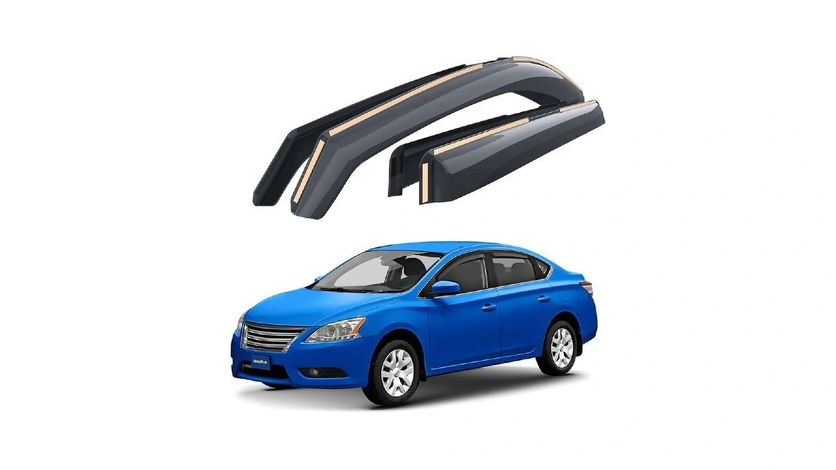 Goodyear Shatterproof In-channel Window Deflectors For Nissan Sentra 2013-2019, Rain