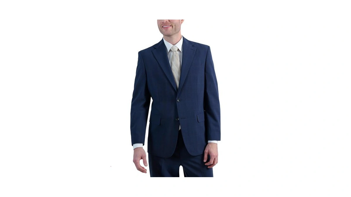 Haggar J.m Men's Plaid Stretch Classic Fit Suit Separate Jacket