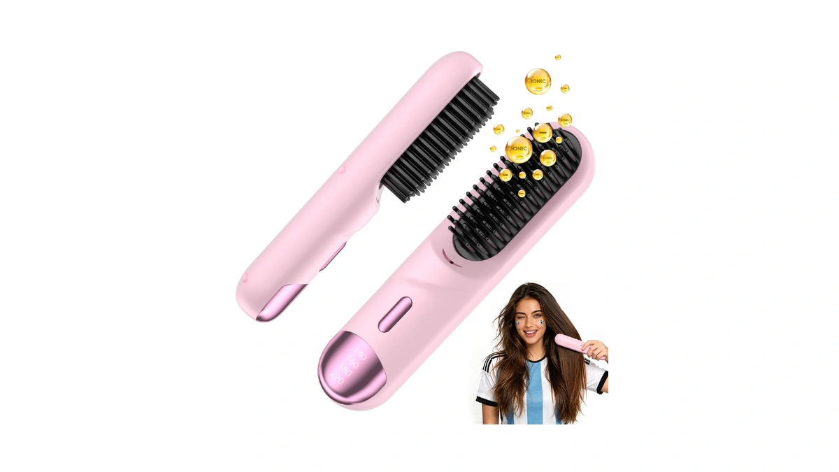 Go Brush Pro For Short Hair Hair Straightener Brush Cordless