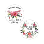 Funny Car Coasters For Cup Holders - 2 Pack Flower