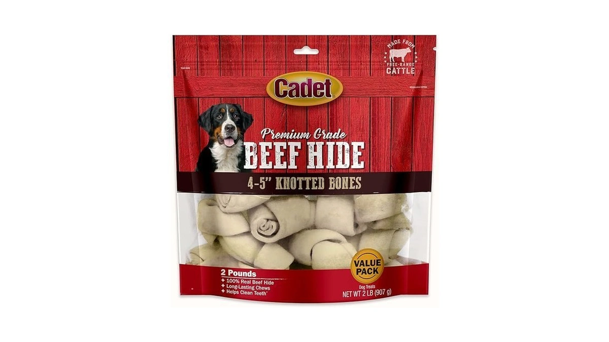 Cadet Premium Grade Beef Hide Dog Chews, 4 "- 5"