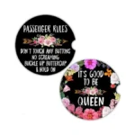 Funny Car Coasters For Cup Holders - 2 Pack Flower