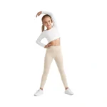 G4free Barefeel Girls Running Pants With Pockets High Waist Elastic
