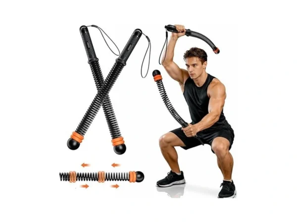 Renrui Cordless Battle Ropes With Adjustable Resistance Springs - Weighted