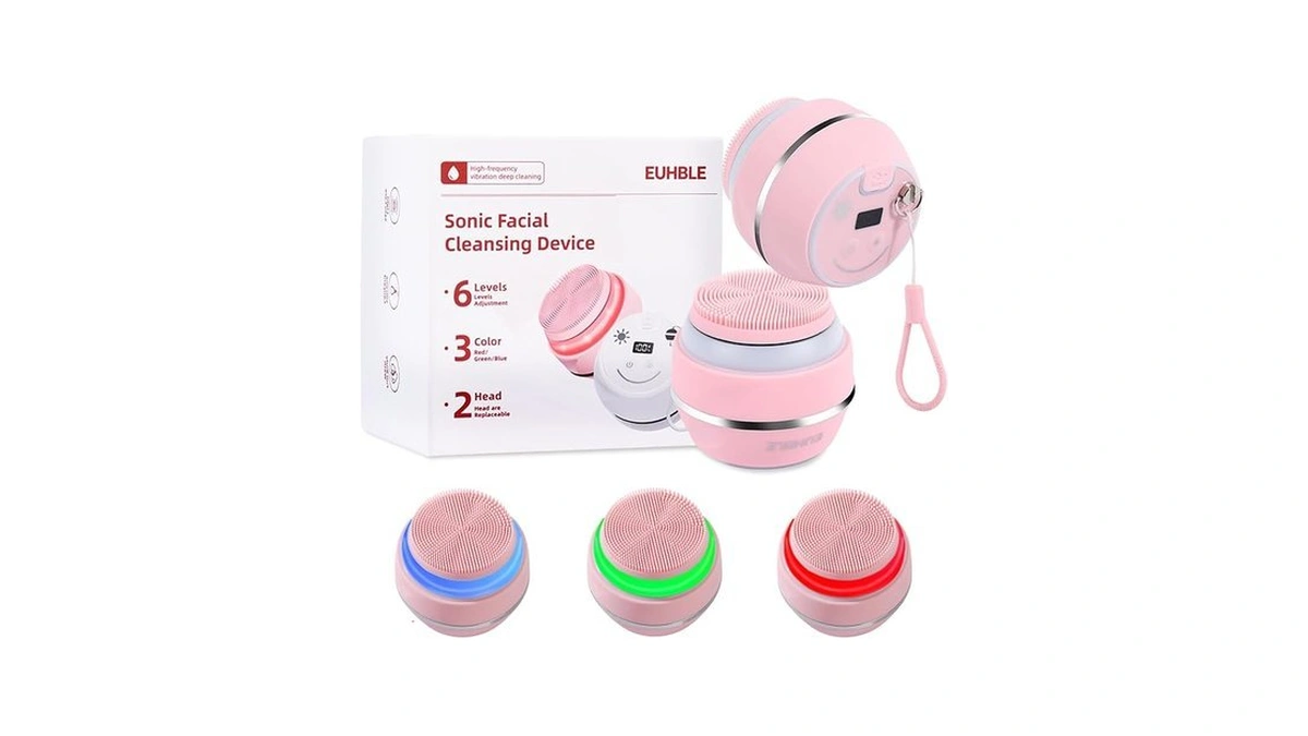 Electric Facial Cleaner With 6 Modes & 3 Light Effects,