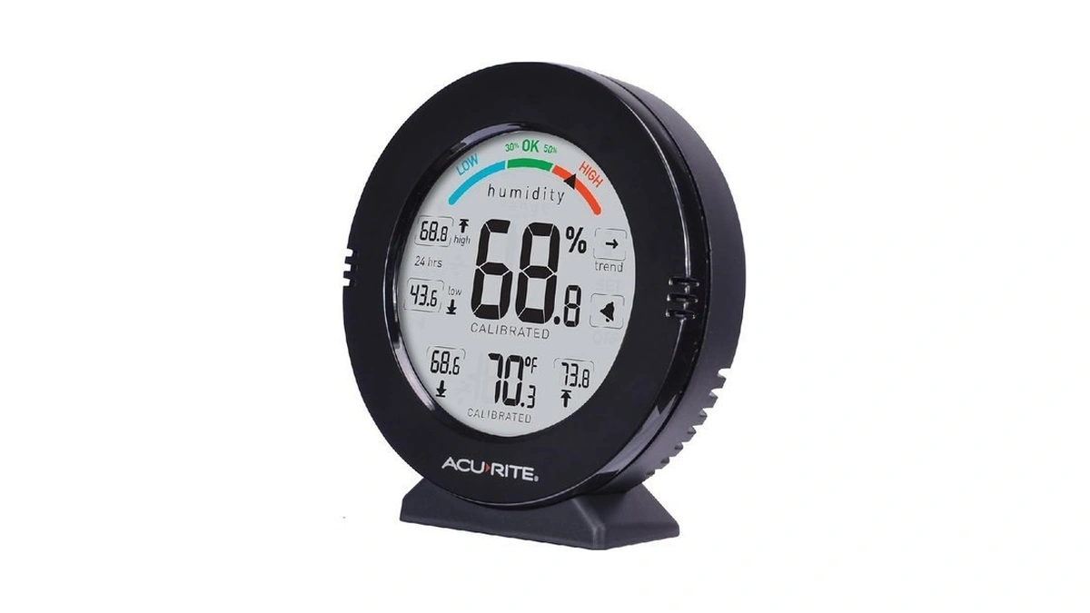 Acurite 01080m Pro Accuracy Temperature And Humidity Gauge With Alarms,