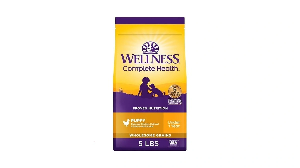 Wellness Complete Health Puppy Dry Dog Food, Wholesome Grain Kibble,