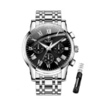 Taxau Mens Watches Black Face Mens Dress Watches Waterproof Watch
