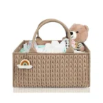 Mominside Diaper Caddy Organizer, Baby Basket Nursery Storage, Portable Changing