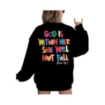 Christian Sweatshirt Women Bible Verse Pullover Christian God Is Within