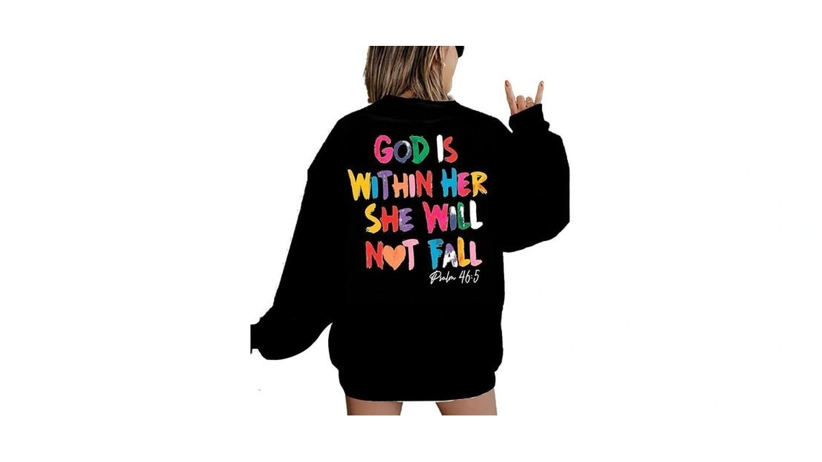 Christian Sweatshirt Women Bible Verse Pullover Christian God Is Within