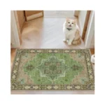 Amada Homefurnishing 2x3 Washable Entry Rug, Vintage Distress Print Pattern