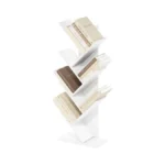 Furinno Tree Book Shelf, 7-tier Bookshelf With Angled Open Shelf,