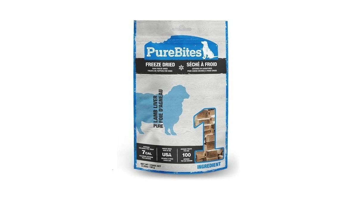 Purebites Lamb Liver Freeze Dried Dog Treats, 1 Ingredient, Made