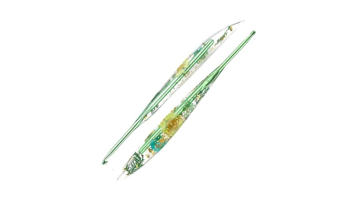 4.0mm Crochet Hooks,ergonomic Crochet Hook With Floral Resin Grips,stylish And