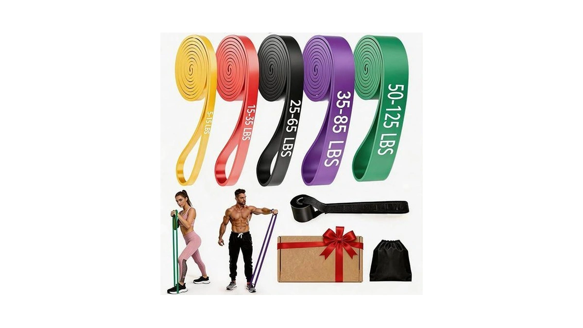 Resistance Bands, 5 Levels Exercise Bands For Men Women, Upgraded