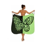Women Butterfly Floral Beach Cover Up Dress Backless Sarong Wrap