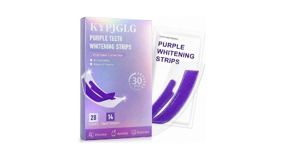 Purple Teeth Whitening Strips – V34 Color Correction, Teeth Whitening