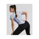 Clbort Women's Workout Tops Breathable Mesh Tee Shirt Soft Short