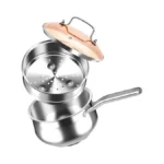 Wangyuanji 2.5 Quart Stainless Steel Saucepan With Steamer Basket -