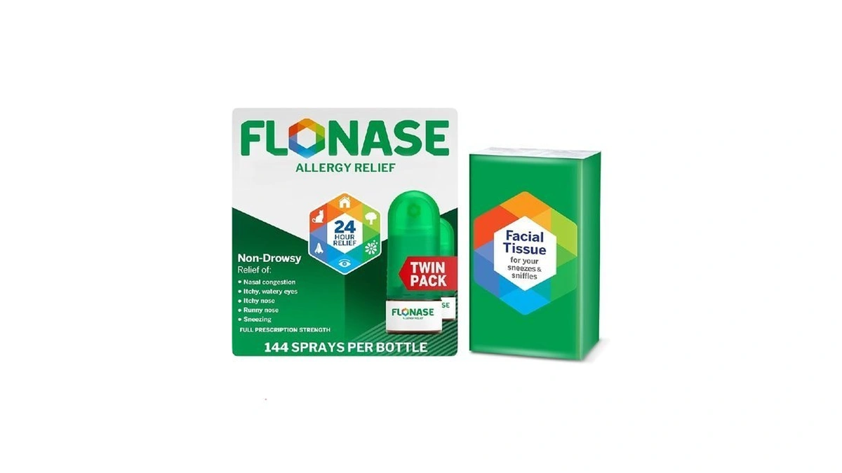 Flonase Allergy Relief Nasal Spray, 24-hour Non-drowsy Multi-symptom Relief �