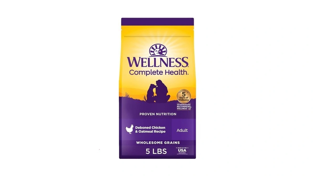 Wellness Complete Health Adult Dry Dog Food, Wholesome Grain Kibble,