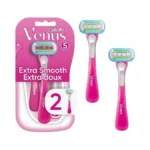 Gillette Venus Extra Smooth Green Disposable Women's Razors, 2 Count