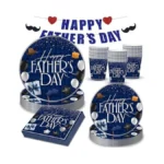 Kakan Fathers Day Decorations,father's Day Paper Plates And Napkins(serves 25),