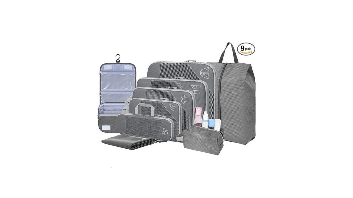Btbag 9-set Packing Cubes With Hanging Bag | 9-size Combination,