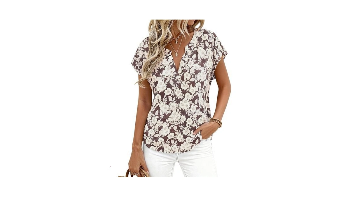 Prettygarden Cap Sleeve V Neck Knitted Floral Summer Going Out