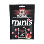 Halls Minis Watermelon Flavor Sugar Free Cough Drops, 48 Drops