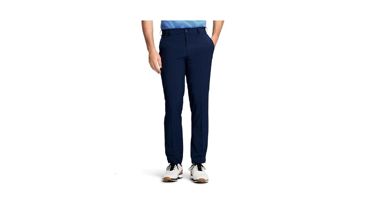 Izod Men's Golf Swingflex Straight-fit Flat-front Pants, Peacoat Strt, 40w