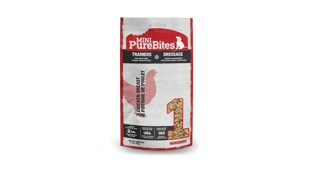 Purebites Mini Chicken Breast Freeze Dried Dog Treats, 1 Ingredient,
